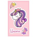 Ręcznik przedszkolny dla dziecka 30x50 Jednorożec jasny róż