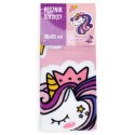 Ręcznik przedszkolny dla dziecka 30x50 Jednorożec jasny róż