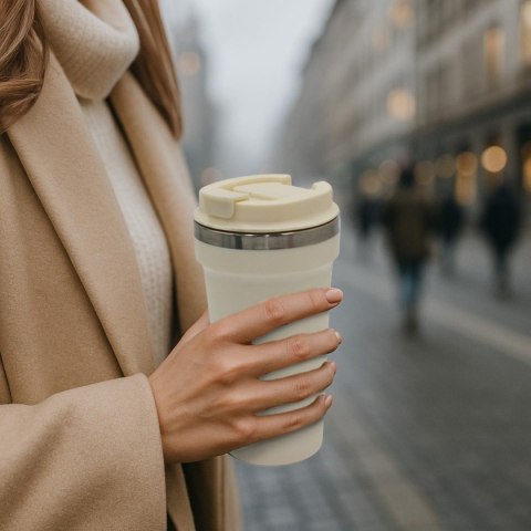 KUBEK TERMICZNY TURYSTYCZNY EXCELLENT HOUSEWARE 500ML - ECRU