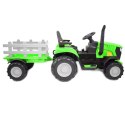 MEGA TRAKTOR NA AKUMULATOR Z PRZYCZEPĄ. MIĘKKIE SIEDZENIE, MIEKKIE KOŁA PILOT, /HL3388