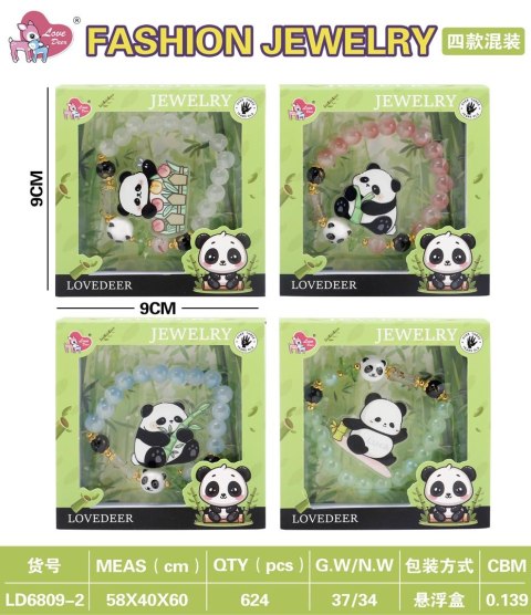 Zestaw Biżuterii Panda