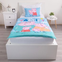 Pościel bawełna 100x135 + 40x60 Świnka Peppa rodzina