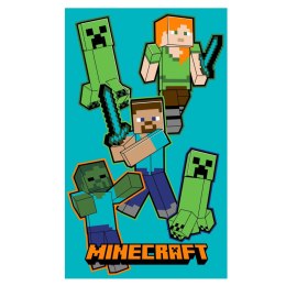Ręcznik bawełniany 30x50 Minecraft niebieski