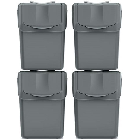 ŚMIETNIK KOSZE NA ŚMIECI 20 L SORTIBOX SET4 SZT. SZARY KAMIEŃ