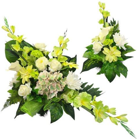 BUKIET WKŁAD DO WAZONU KWIATY NA CMENTARZ GRÓB POMNIK