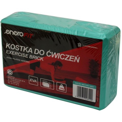 BLOK KOSTKA DO ĆWICZEŃ JOGA PILATES FITNESS MIĘTOWA ENERO FIT