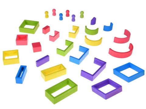 Drewniana układanka MONTESSORI - elementy o różnych kształtach ZA5859