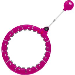 HULA HOP Z MASAŻEREM OBCIĄŻENIEM I LICZNIKIEM FUKSJA ENERO FIT