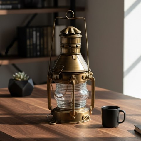 Marynistyczna, metalowa lampa żeglarska retro - SL9