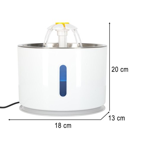Poidełko fontanna dla psa kota zwierząt automatyczne poidło LED USB 2,4l filtr czyszczący
