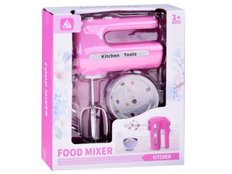 Różowy interaktywny MIKSER z dwoma końcówkami Robot kuchenny + miska ZA5869