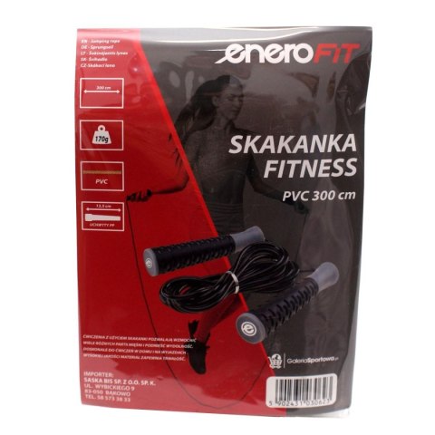 SKAKANKA FITNESS PVC 300CM CZARNA ENERO FIT