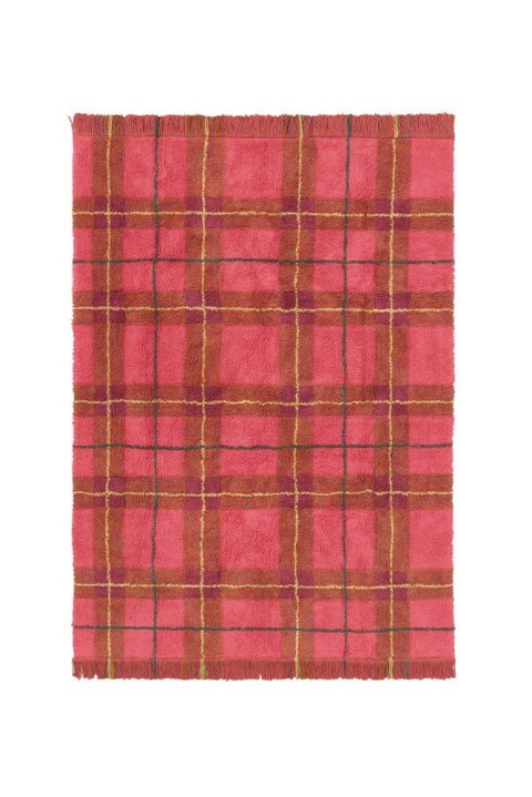 Dywan Tartan 140×190 cm - Vintage Red Wouf Wouf, Lorena Canals