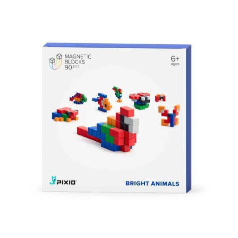 Klocki Magnetyczne Pixio Bright Animals 90 | Story Series