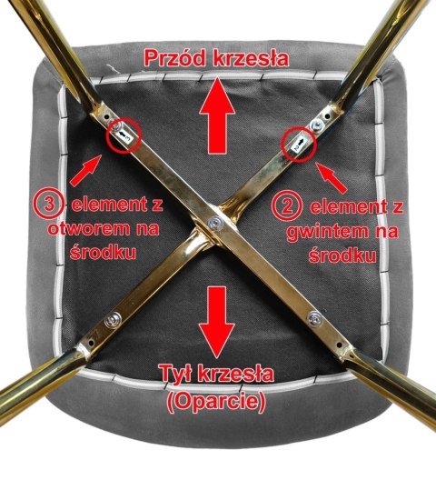 Krzesło tapicerowane BORGO VELVET BLUE ROSE GOLD