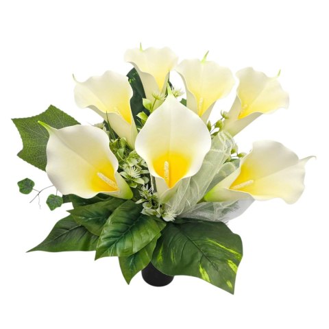 PIĘKNY DUŻY BUKIET WKŁAD DO WAZONU KWIATY NA CMENTARZ GRÓB POMNIK