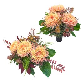 Zestaw stroiki na cmentarz grób bukiet + miska na wszystkich świętych