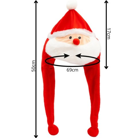 CZAPKA ŚWIĄTECZNA FIGURKA - MIKOŁAJ
