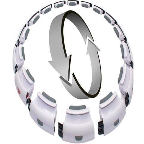 HULA HOP Z MASAŻEREM OBCIĄŻENIEM I LICZNIKIEM BIAŁO SZARY ENERO FIT