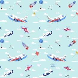 MAŁA S Podpaska wielorazowa bambusowa - SAMOLOTY