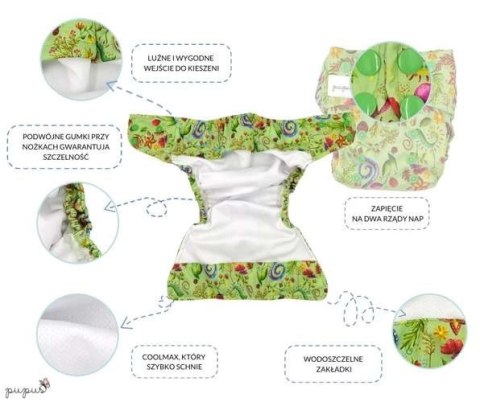 Pieluszka z kieszonką OS dwurzędowa, KOSMOS