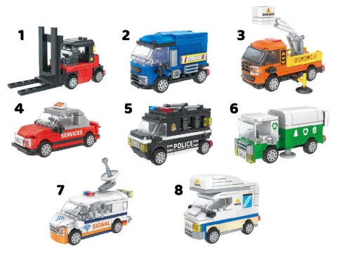 Klocki konstrukcyjne CITY VEHICLE 3 modele z serii: pojazdy miejskie ZA5853