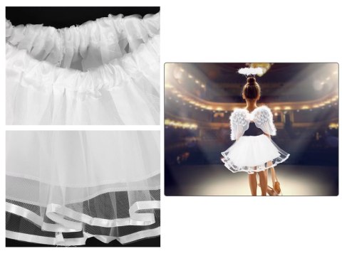 Kostium ANIOŁA - Zawiera: skrzydła, aureola, spódniczka, różdżka ZA5860