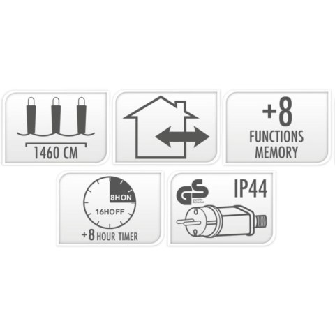 LAMPKI CHOINKOWE ŁAŃCUCH ŚWIETLNY 3000 LED TIMER ZIMNY I CIEPŁY BIAŁY