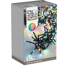 LAMPKI CHOINKOWE ŁAŃCUCH ŚWIETLNY 576 LED TIMER 4 KOLORY