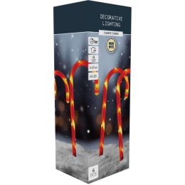 LAMPKI ZEWNĘTRZNE LASKI ŚWIĄTECZNE CANDY ZESTAW 6SZT