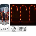 LAMPKI ZEWNĘTRZNE LASKI ŚWIĄTECZNE CANDY ZESTAW 6SZT
