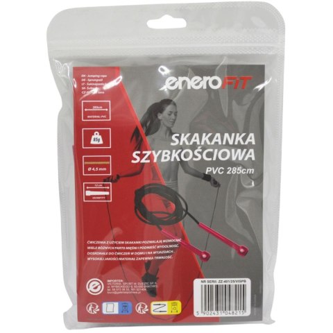 SKAKANKA SZYBKOŚCIOWA PVC 285CM RÓŻOWA ENERO FIT