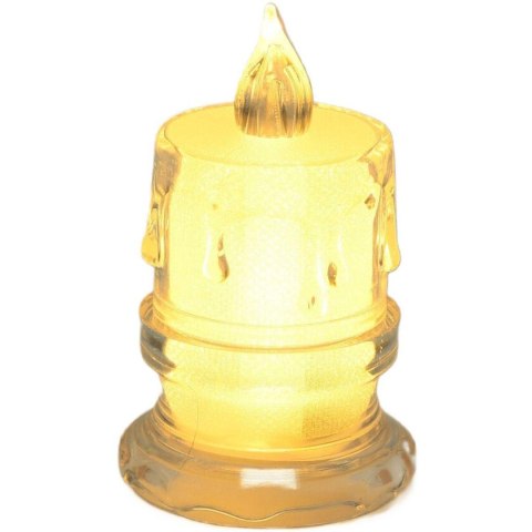 ŚWIECA DEKORACYJNA 4,5x8CM ZDOBIONA LED