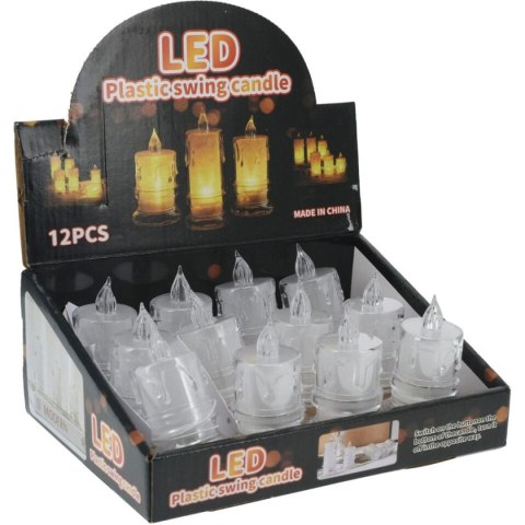 ŚWIECA DEKORACYJNA 4,5x8CM ZDOBIONA LED