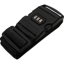 UNIWERSALNY PAS ZABEZPIECZAJĄCY DO WALIZKI SPINAJĄCY 180x5CM NA SZYFR PROWORLD CZARNY