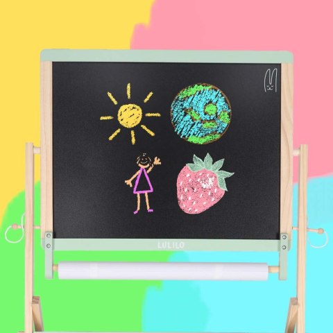 Tablica magnetyczna kredowa dwustronna LULILO Kredo kredy markery magnesy kosze