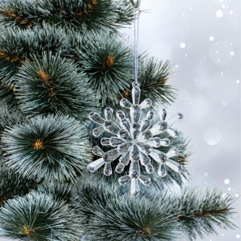 DEKORACJA WISZĄCA PŁATEK ŚNIEGU 12x12 CM WZÓR 4