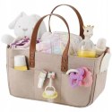 Duży Filcowy Organizer Beżowy XXL Dla Mamy i Maluszka Na Pieluszki i Akcesoria TF3
