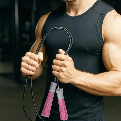 SKAKANKA FITNESS PVC 300CM RÓŻOWA ENERO FIT