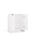 Słupek Łazienkowy Szafka NINA 2DUM BIAŁY 2 Drzwi Półki Regał Pod Umywalkę