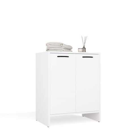 Słupek Łazienkowy Szafka NINA 2DUM BIAŁY 2 Drzwi Półki Regał Pod Umywalkę