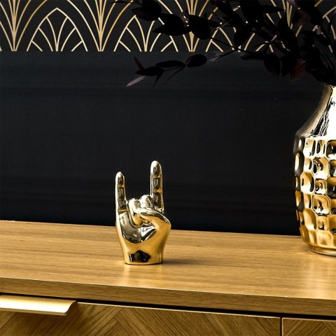 Dekoracja, figurka Dłoń mała Rock and Roll złota