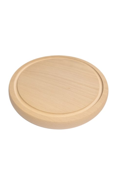 Deska do krojenia drewniana okrągła 25 cm z rowkiem | deska kuchenna drewniana | deska drewniana okrągła | deska z rowkiem | bla