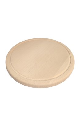 Deska do krojenia drewniana okrągła 28 cm z rowkiem | Okrągła deska drewniana | Drewniana deska kuchenna | Deska do serwowania z