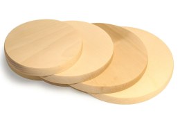 Deska do krojenia drewniana okrągła 4 Szt HIT | Zestaw 4 sztuk | Drewniana podstawka do serwowania | Deski kuchenne drewniane | 