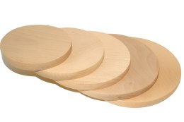 Deska do krojenia drewniana okrągła 5 Szt HIT | Zestaw 5 drewnianych desek kuchennych | Okrągłe deski do serwowania | Komplet de