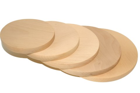 Deska do krojenia drewniana okrągła 5 Szt HIT | Zestaw 5 drewnianych desek kuchennych | Okrągłe deski do serwowania | Komplet de