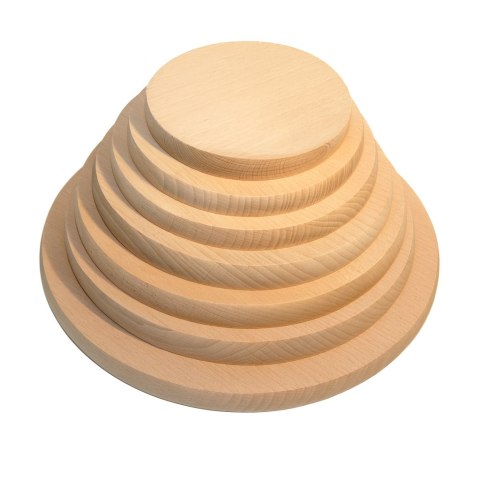 Deska do krojenia drewniana okrągła 7 Szt HIT | zestaw desek kuchennych | drewniane podstawki do krojenia | okrągła deska do ser