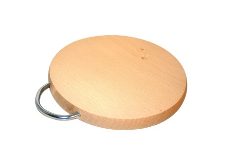 Deska do krojenia z uchwytem okrągła 12 cm | Okrągła deska kuchenna drewniana | Mała deska do serwowania | Podstawka drewniana d