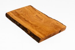 Deska z jabłoni | Deska z drewna jabłoniowego - unikatowa, olejowana, okorowana, naturalna, idealna do kuchni i serwowania